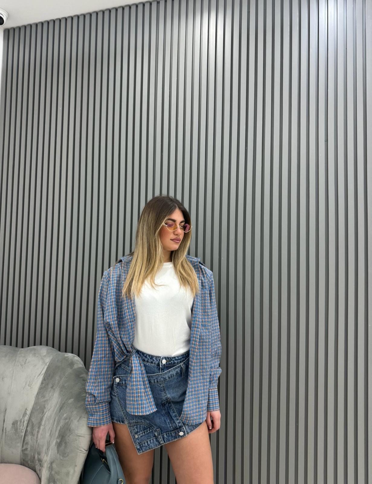 Camicia Blue/Orange