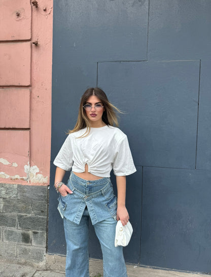 Maglia Crop White