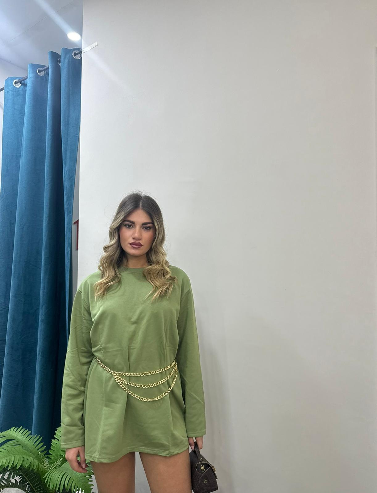 Maglia Verde Cotone