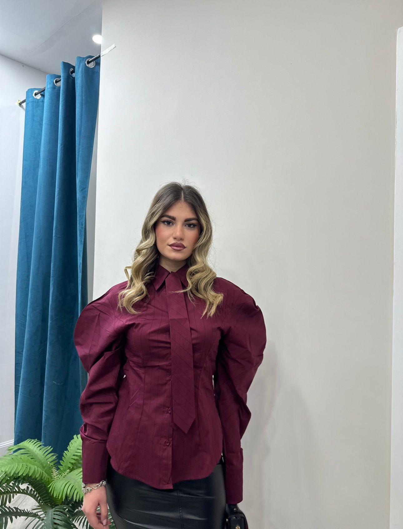 Camicia Bordouex Manica a Sbuffo