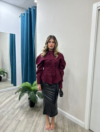 Camicia Bordouex Manica a Sbuffo