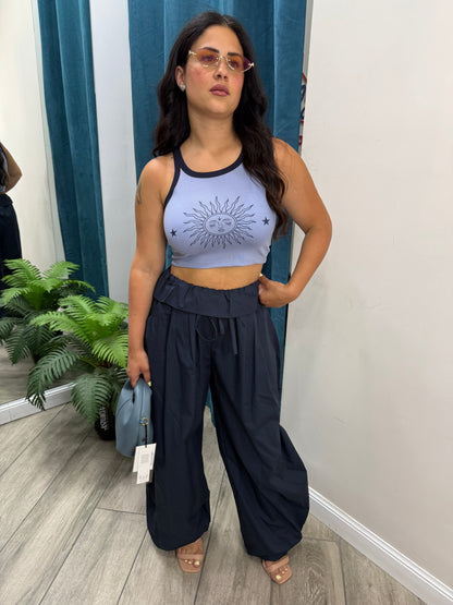 Canotta crop doblue