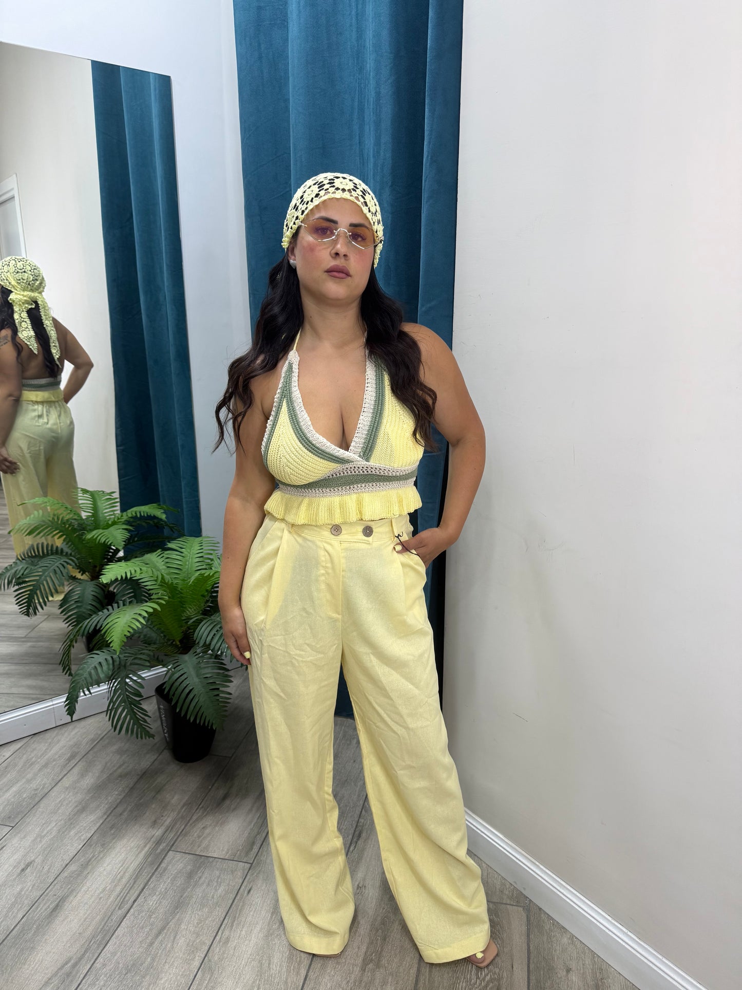 Pantalone misto lino
