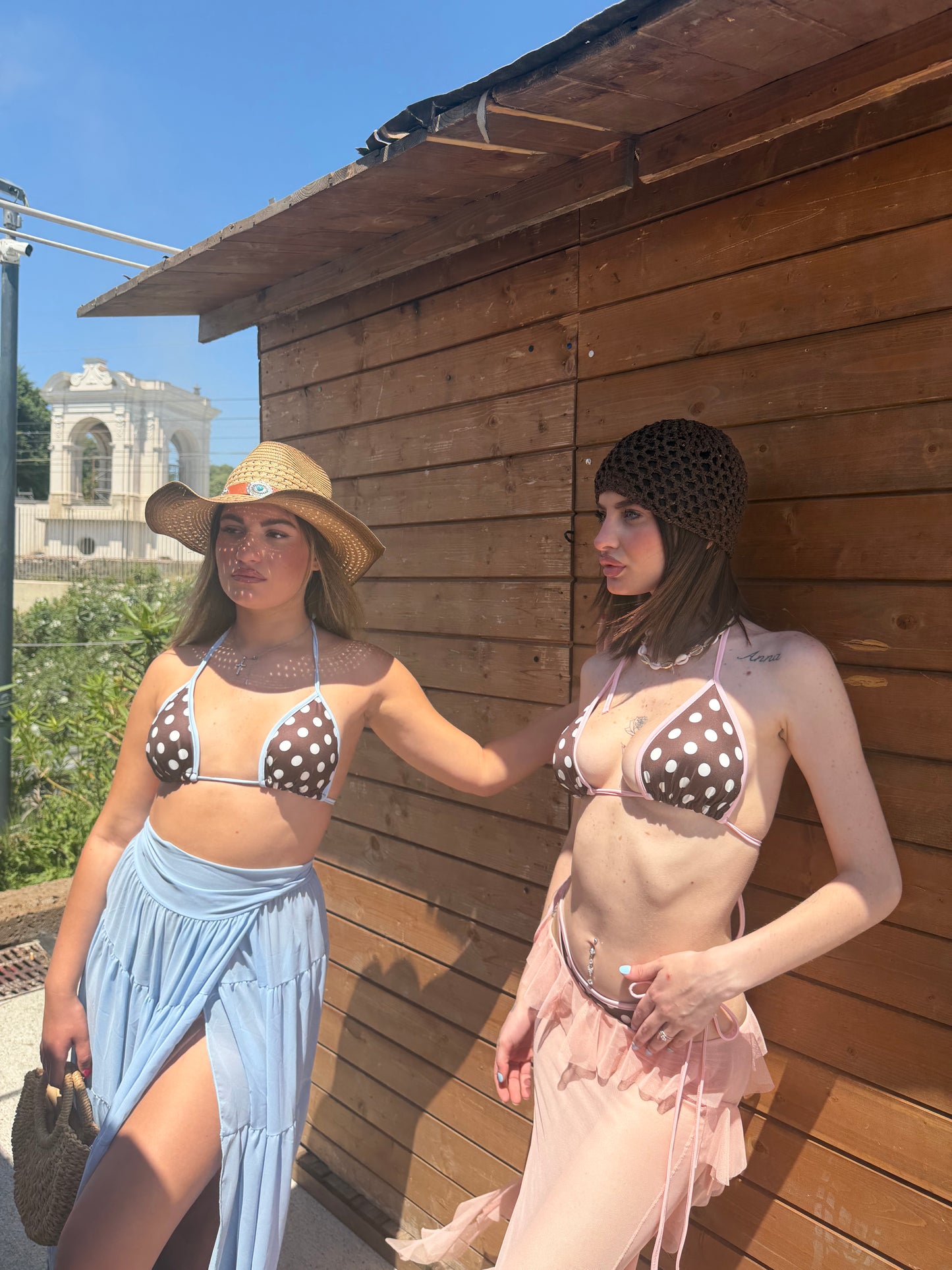 Set Bikini Brown Pois