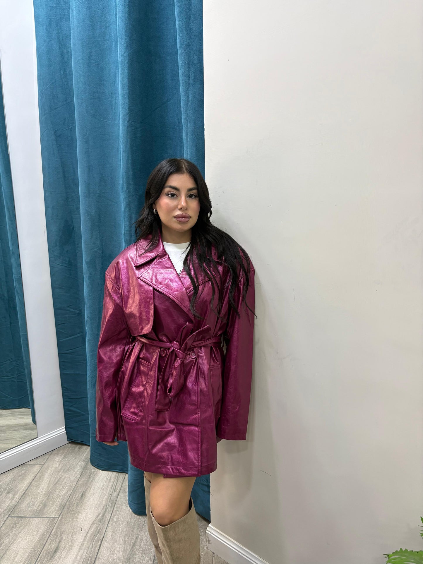 Tranch Splamato Fucsia